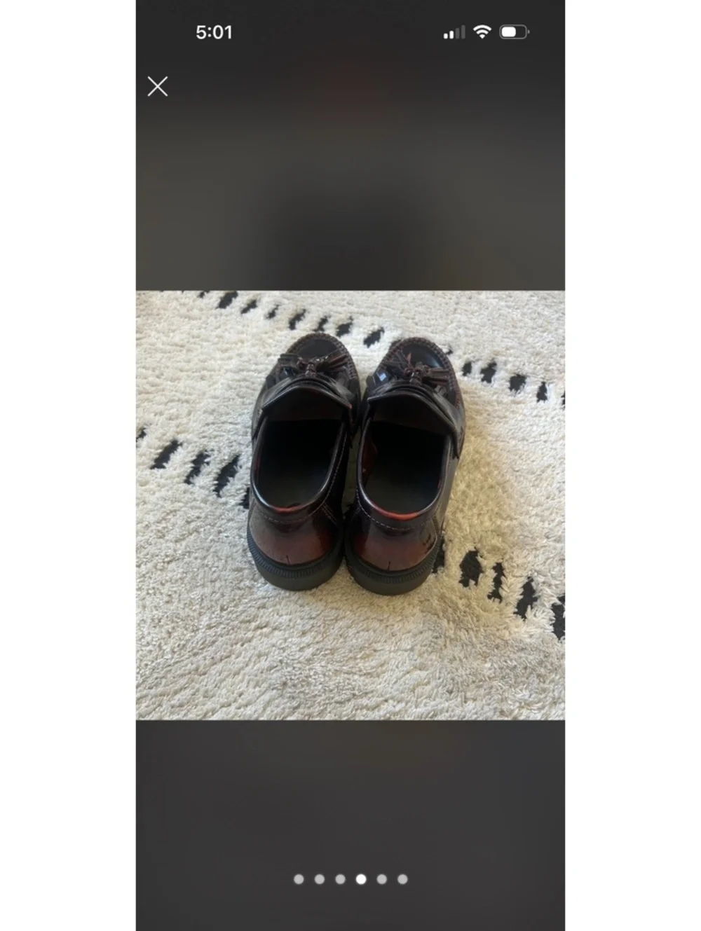 Dr. Martens Tassel Loafers in Burgundy Leather